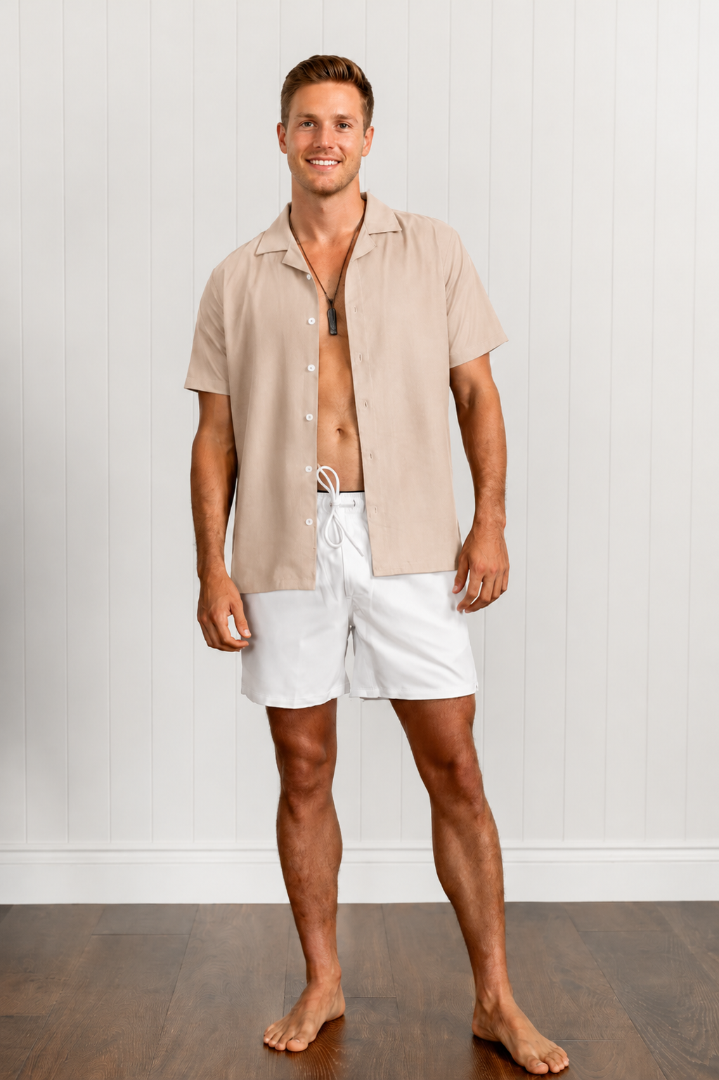 Beige Swim Shirt