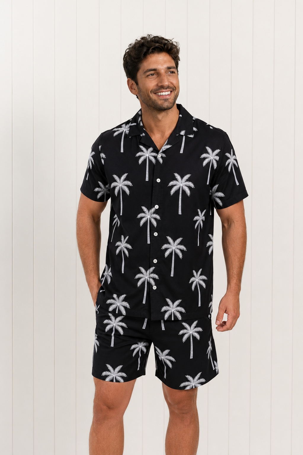 Black Palms Swim Shirt