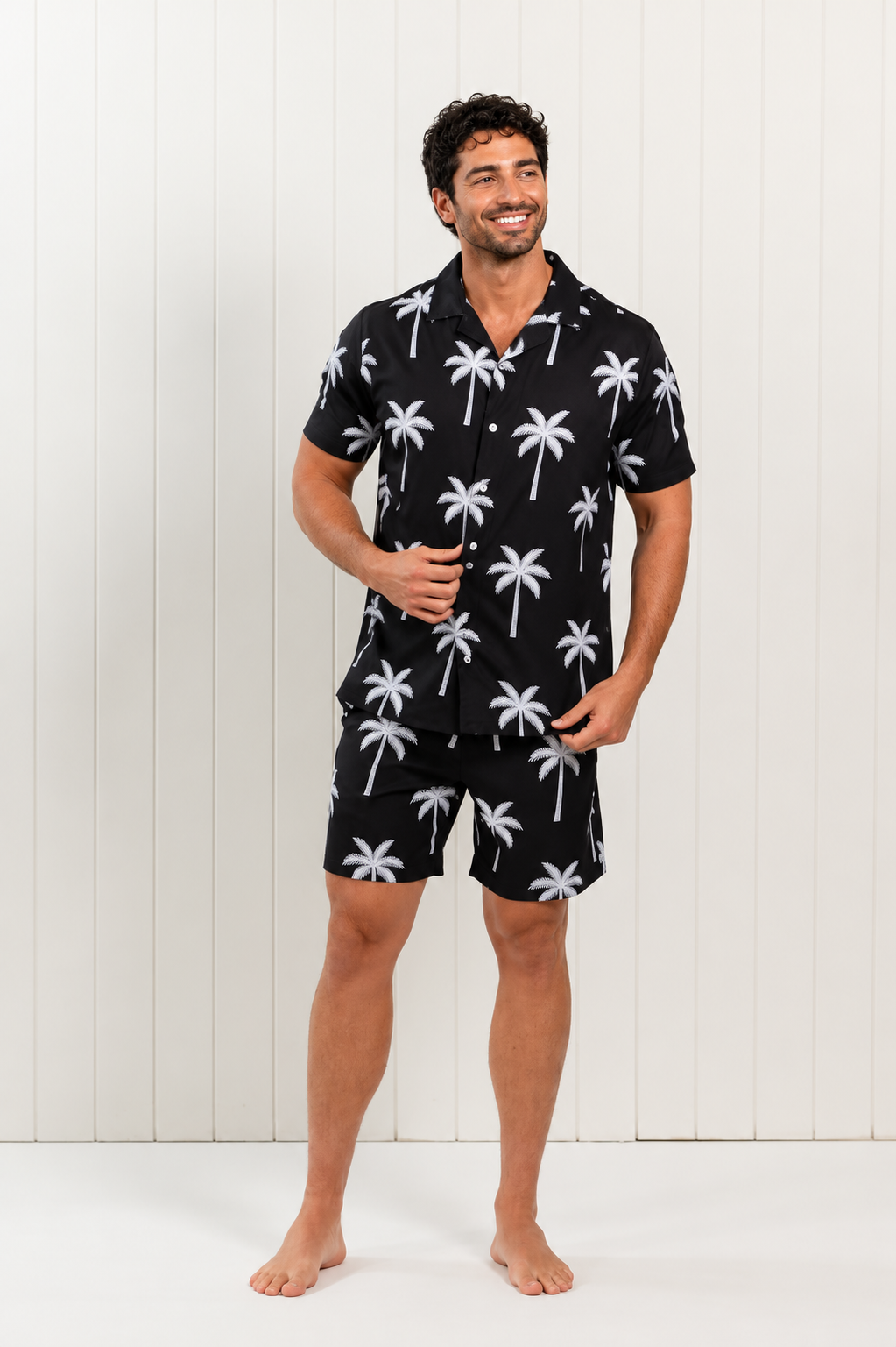 Black Palms Swim Shirt