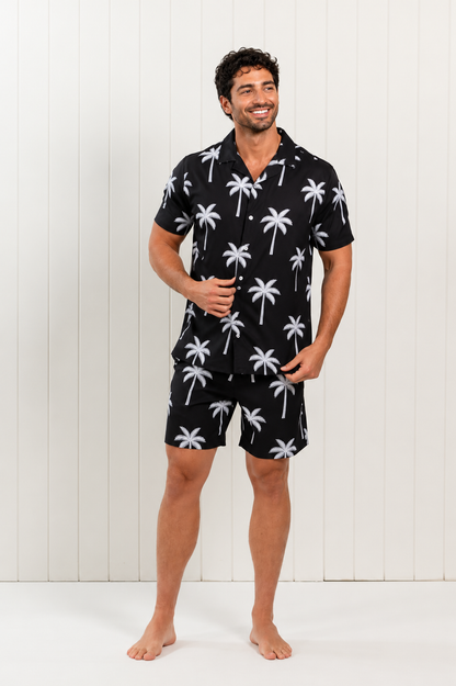 Black Palms Swim Shirt