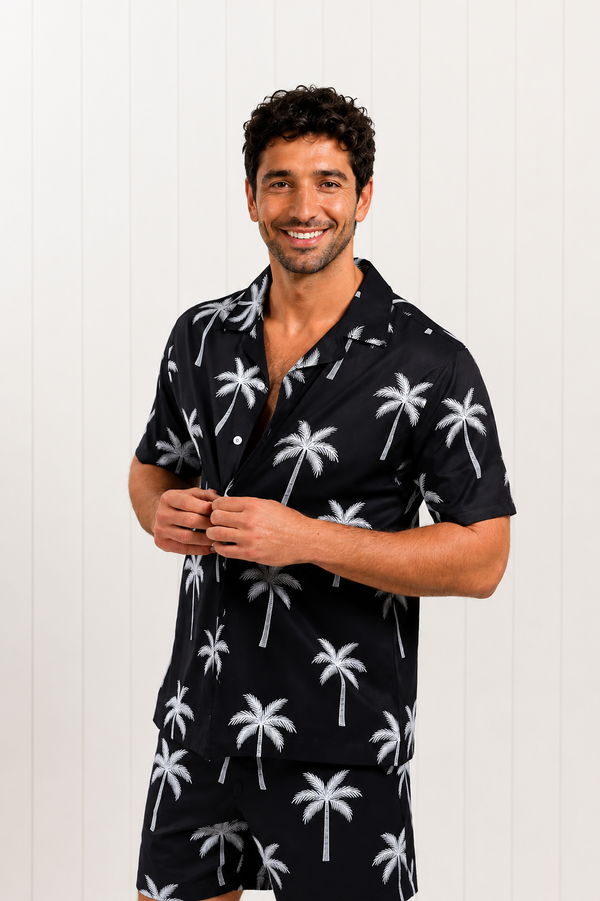 Black Palms Swim Shirt