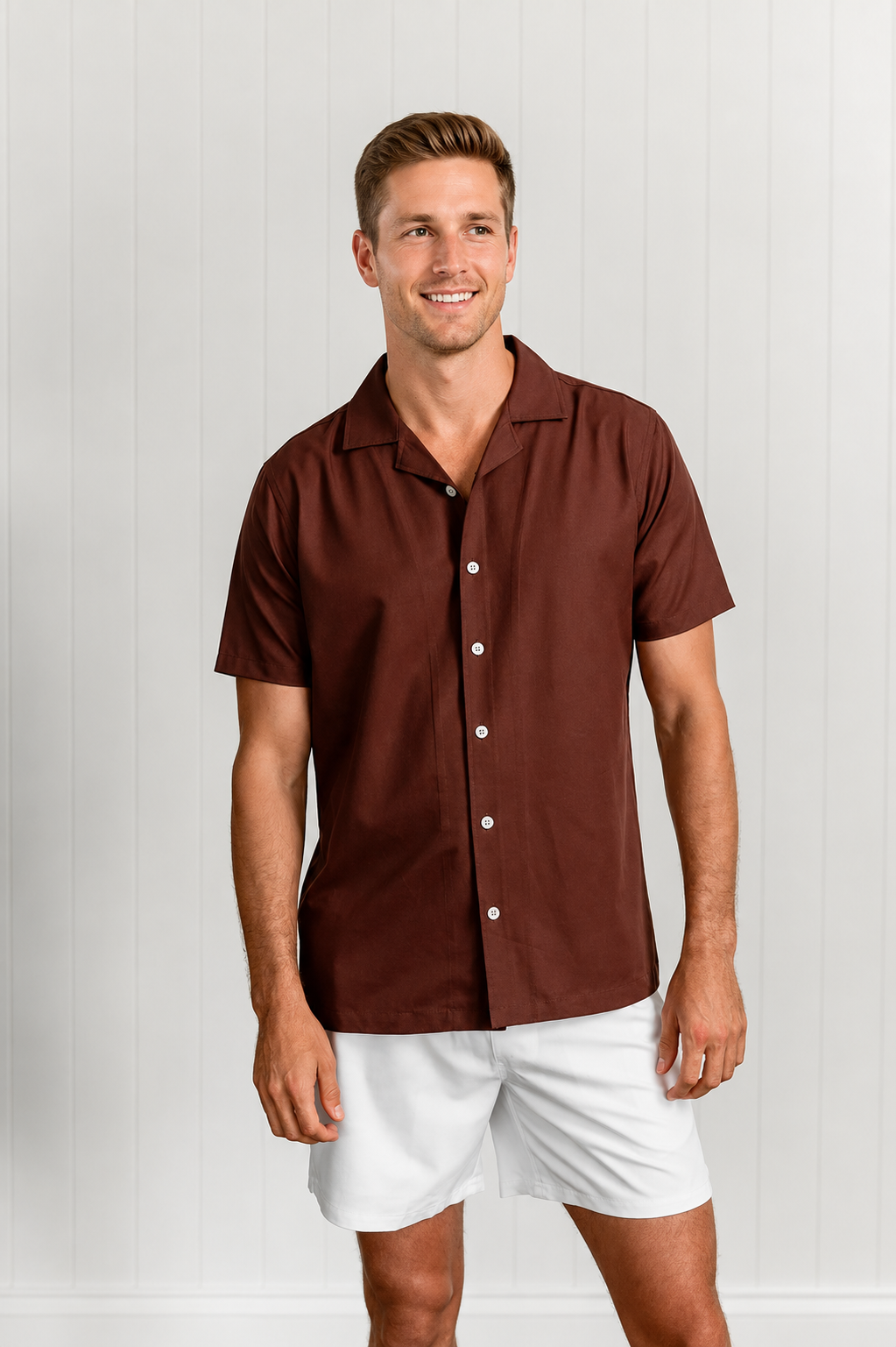 Chocolate Brown Swim Shirt