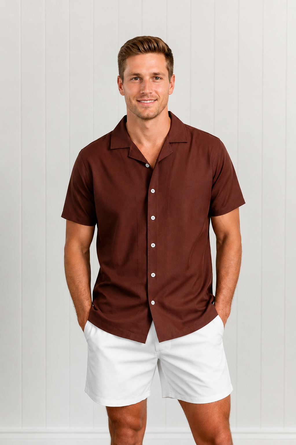 Chocolate Brown Swim Shirt