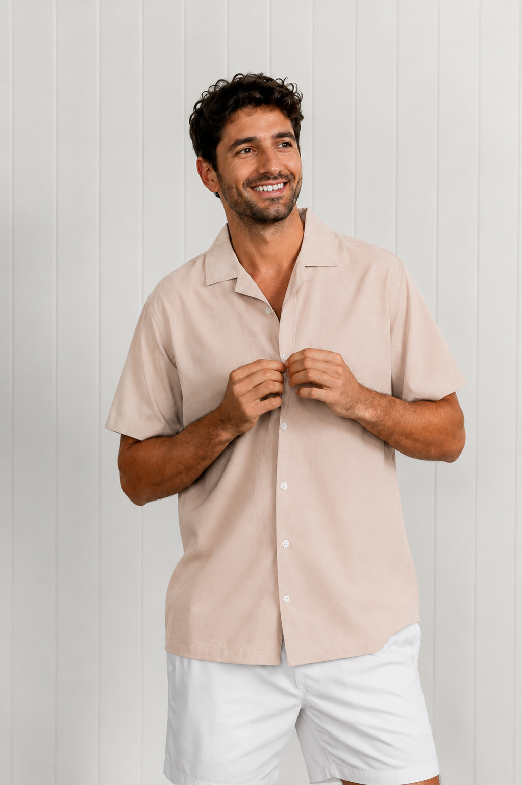 Beige Swim Shirt